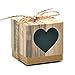 Produktbild BovoYa 50 Stücke Liebe Herz Kraftpapier Box Romantische Schwarzes Herz Fenster Pralinenschachtel Geschenkbox Hochzeitsdekoration 5x5x5 cm