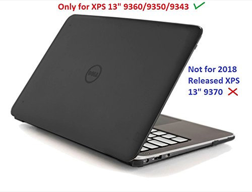 mCover Hartschalen für 13.3" Dell XPS 13 Modell 9343/9350/9360 Modell (freigegeben, nachdem Januar 2015, nicht passend älteren L321X / L322X / 9333 Modell vor Januar 2015 veröffentlicht) Ultrabook Laptop - Schwarz