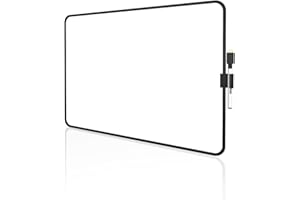 DumanAsen Tableau blanc double face effaçable à sec avec stylos pour enfants, maison, école, bureau et apprentissage à distance Noir 30 x 21 cm