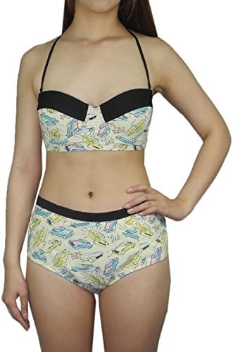 2 PCS SET Womens Asos Bikini Top &amp; Bottom Dri-Fit Surf Swimsuit L/B cup Multicolor