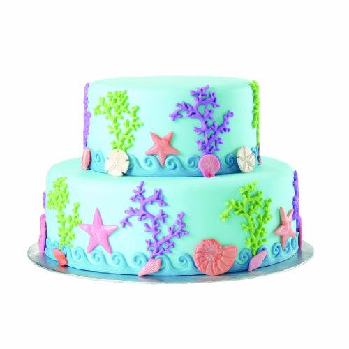 Wilton 409-2552 Fondant und Gum Paste Mold Sea Life Silikonform, blau, 12 x 25 x 0,5 cm, - 2