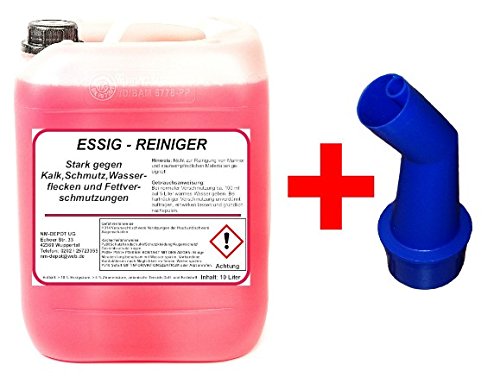Preisvergleich Produktbild 10 Ltr. Essigreiniger intensiv Essig Reiniger Konzentrat + Ausgießer