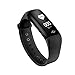Produktbild Premium Fitness Tracker mit Herz-Monitor - Perfekt für Laufen, Fitness, Radfahren - Wasserdichtes IX67 - OLED-Display - Komfortables Silikagel-Band - von Rasch Pro. (Black)