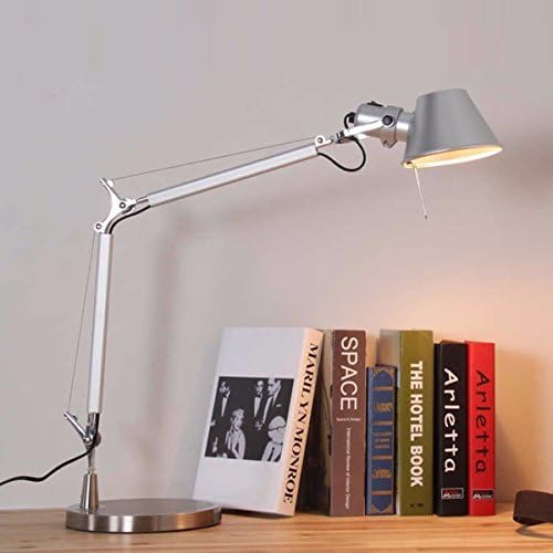 LONFENNE MS-61738 Full Metal Simplicity Design of Flexible Adjustable Swing Arm and head neck of A Simple Vintage Industrial Book Light, Desk Lamps, Table Lamps with Antique Metal material