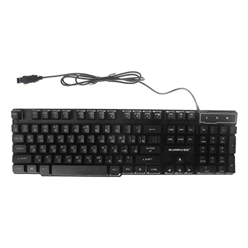Preisvergleich Produktbild Anjuley Gaming-Tastatur mit farbigem Hintergrund, für PC Games