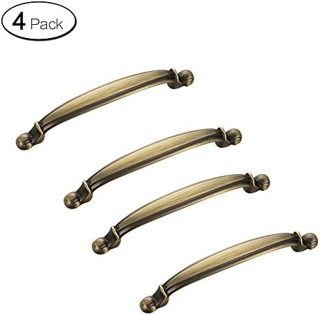 Zhi Jin 4Pcs Vintage Bronze Cabinet Handles Pulls Door Drawer Handle Furniture 5830-128mm/5Inch
