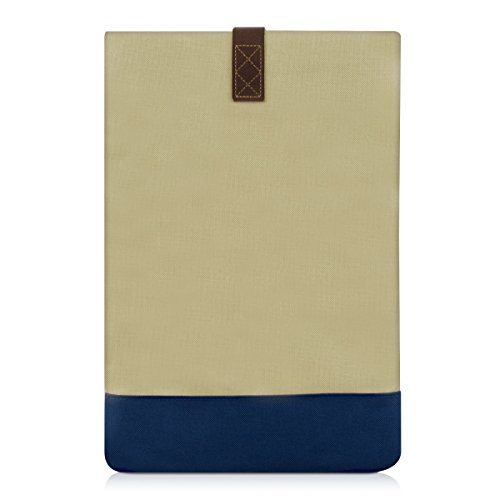 kwmobile Universal Sleeve Tasche für 12,5″ 13″ 13,3″ Laptop / Notebook / Ultrabook in Hellbraun Dunkelblau - 2