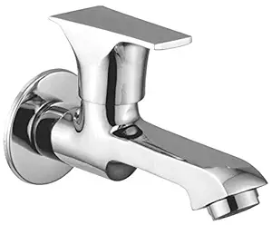 Jagger Long Body Siyas Full Brass Chrome Plated 15 MM Quater Turn Fitting Bathroom tap Kitchen tap with Free Wall Flange Teflon Tape