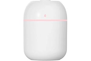 HEIBTENY Umidificatore per camera da letto, 220 ml, semplice Cool Mist Aroma Air Oil, umidificatore USB