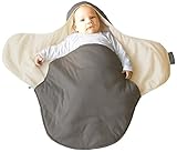 Wallaboo Baby Blanket Coco - For Car seat and Travel - 100% Pure Cotton - 90 X70 cm - For Babies from Newborn - Grey