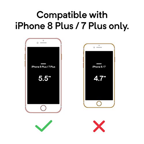 Caseology Funda iPhone 8 Plus   Serie Skyfall  Cubierta Protectora transparentee Clara Delgada antiaranazos con Marco Protector  Negro - Black  para Apple iPhone 8 Plus  2017    iPhone 7 Plus  2016 
