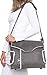Wallaboo Nappy Changing Bag, Stylish & Durable Faux Suede, Included Changing Pad, Bottle Case, Accessory Pouch, Grey