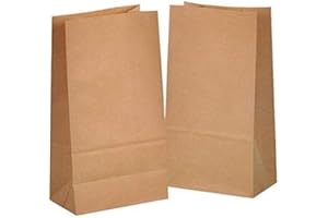 kgpack 50x Le Sac en Papier Kraft Bricolage 14 x 26 x 8 cm | Force d'activité des Enfants Paper Bags | Calendrier de l'Avent | Cadeau d'anniversaire Sacs en Papier Artisanal | Sac de Nourriture