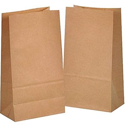 kgpack 50 Pcs Sachet Courses Alimentaires en Papier Kraft 14 x 26 x 8 cm Sac d'emballage Biodégradable pour Bonbons en a Vrac Pochette Petits Cadeau Kit Patisserie Contenant dragées Bapteme Mariage