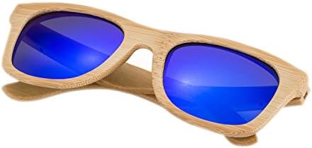 PilotMan Women's Men's Wood Sunglasses Polarized Floating Wayfarer Bamboo Sun Glasses