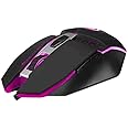 MARVO M112 Gaming Mouse - 7 LED Colours, Adjustable 4000dpi Optical Sensor, 7 Programmable Buttons, USB 2.0 Connection, Black
