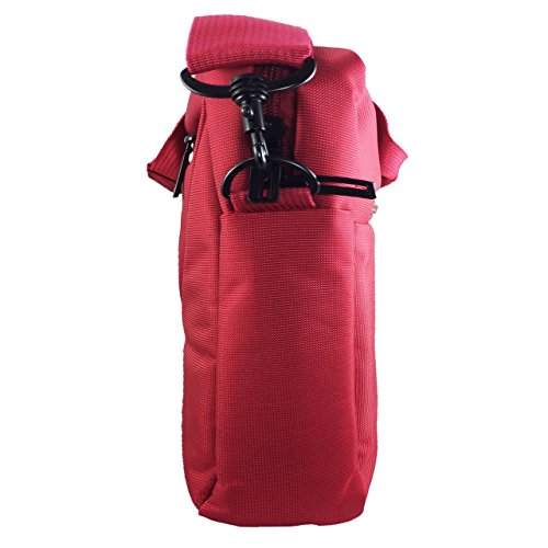 Laptoptasche für Odys Trendbook 14 Pro 35,8 cm (14,1 Zoll) Businesstasche / Aktentasche / Notebooktasche mit Schultergurt – LB Rot - 3