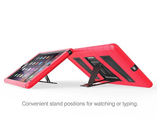 MoKo Funda para iPad Air 2 - Plegable Silicona Durable Protector con Funci  n de Soporte Trasera Dura Cover Case Para Apple iPad Air 2 9 7 Pulgadas Tableta  ROJO