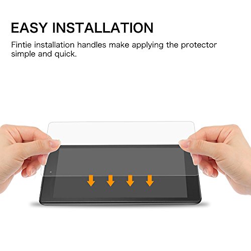 Fintie Folie Panzerglas für Amazon Fire HD 10 Zoll (2015) – [9H Härtegrad] Premium HD klar [stark kratzfest] Hartglas Panzerglas Displayschutzfolie Glasfolie Tempered Glass Screen Protector - 6