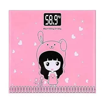 Digital Electronic Body Weight Scale Glass Top Weighing Machine with Room Temperature Human Body Weight Digital Bathroom Scale