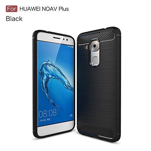 Funda Huawei Nova PLUS  XiDe Carcasa Ultra Delgado Ligero Silicona con Anti-Ara  azos Espalda Carcasa Fibra de Carbono Funda para Huawei Nova PLUS - Negro