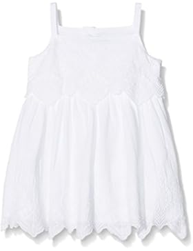 Mamas & Papas Baby-Mädchen Kleid Strpy Emb Dress-White