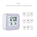 Produktbild Lemonda Digitale Wecker Temperaturanzeige Luftfeuchtigkeitanzeige LCD Wecker Mit Datums-Anzeige Schlummerfunktion Sensorlicht Intelligent Alarm Clock (Weiß)