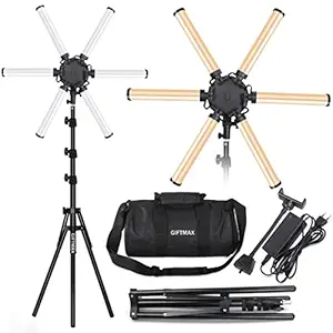 GiftMax Professional LED Star Ring Light Photo & Video, 6 Arms Star Lamp LED Photographic Video Ring Light for Makeup Artist, Salon and Parlour