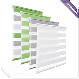 Lichtdurchlässig aber blickdicht: Mäßig transparente Stoffe erweichen das Licht. Wenn Sie die Kette nach oben und unten ziehen, können Sie die Position der Schatten frei einstellen, Sicht-& Sonnenschutz.