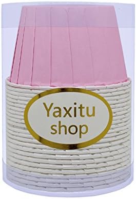 Yaxitu 24Pcs Paper Cake Cup Cupcake Cases Liners Muffin Kitchen Baking Wedding Party Cake Baking Cup (Pink)