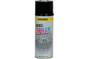 MAURER 093343 Smalto ad alta temperatura 800 °, Briko Spray, nero opaco, 400 ml, confezione da 6 pezzi