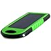 Produktbild SUNEN 1.2 W Solar Ladegerät 5000 mAh PowerBank 2 x USB ideal für iPhone 4 iPhone 5 Nokia Samsung HTC mit Karabiner (grün)