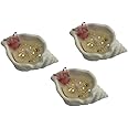 SPARKLE & SCENT STUDIOS Concrete Decorative Shell Scented Candles Paraffin and SOYA Wax - Rose Scent Pack of 3
