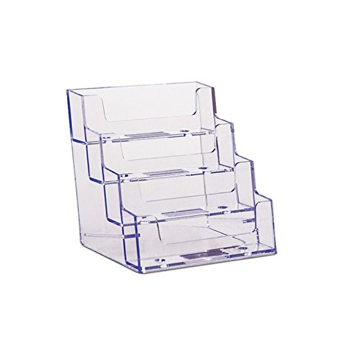 Visitenkartenhalter vierstufig Querformat, Acryl Halter Ständer Visitenkarten - 2
