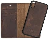 Elegante Designer Echtledertasche im Walletstyle für Ihr Apple iPhone XR / abnehmbare Hülle (magnetisch)