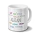 Produktbild Tasse mit Namen Algan - Motiv Positive Eigenschaften - Namenstasse, Kaffeebecher, Mug, Becher, Kaffeetasse - Farbe Weiß