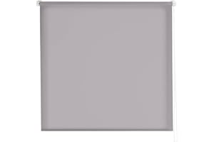 Estoralis | Gove | Estor Enrollable Diseño Moderno | Sin Taladrar Translúcido Liso | Color | Gris | 90 x 180 cm (Ancho/Alto) Tamaño Tela 87 x 175 cm | Estores para Ventanas y Puertas