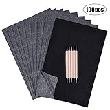 【Weit verbreitet】Durchschreibepapiere können auf Spuren, Mustern oder Bildern auf Leinwand, Papier, Holz, Glas, Metall, Keramik, Ton und anderen Kunstoberflächen verwendet werden. Nicht geeignet für Stoff- oder Näharbeiten.