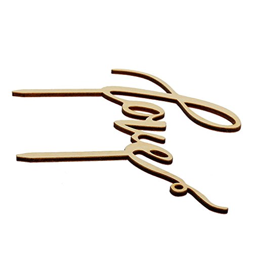 Oubang Wooden Wedding Cake Supplies Englische Buchstaben Love Shaped Hochzeitstorte Topper - 2