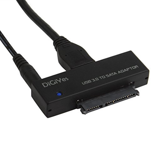 DiGiYes® USB 3.0 zu SATA Konverter Adapter Kabel für 2.5 / 3.5 Zoll Festplattenlaufwerk Festplatte mit 12V / 2A Netzteil