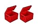 Pack of 2 Multipurpose Durable Plastic Storage Box 16 x 12 x 11 inch RED RS.850.00