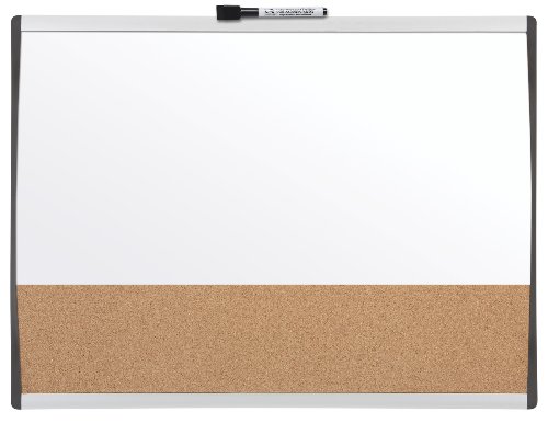 Rexel Kombitafel (mit Korkpinnwand und Bogenrahmen, 58,5x43,0 cm) weiß