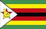  Stock Países bandera - Zimbabwe - Talla aprox. 40 x 30 cm - 77149 - Países bandera, decoración