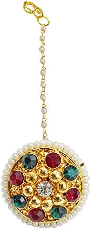 New Traditional Gold Tone Forehead Maang Tikka Wedding Indian Bridal Ethnic Jewelry