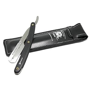 Black Professional Plastic handle Traditional Straight Cut Throat Razor - Image 2