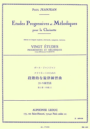 20 ETUDES PROGRESSIVES ET MELODIQUES VOLUME 3 CLARINETTE