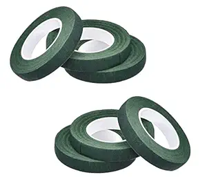 AmigozZ Flower Making Floral Tape, Green for arkandi/Stocking Flowers and Art Craft School Students/fine Arts(Pack of 6 Rolls, 35 MTS Each roll)