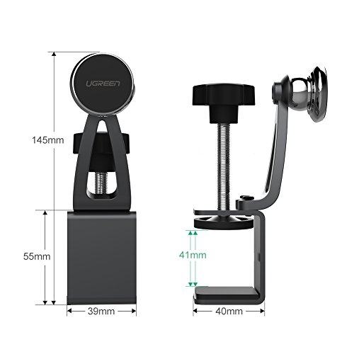 Handyhalterung UGREEN Universal Magnet Handyhalter 360 Drehbar Phone Ständer für Kabinett, Schreibtisch, Tafel, Regal und Schrank kompatibel mit Smartphone, Tablet wie iPhone 6S/6Plus /6/5S ,Samsung Galaxy S6/S5, Galaxy Note 4/3 usw Schwarz - 6