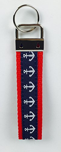 Schlüsselband Anker maritim Schlüsselanhänger rot oder blau (rot/blau)