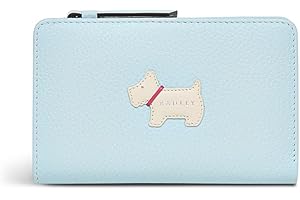 Radley London Loyal Radley Medium Bifold Purse for Women, in Icicle Padded Smooth Leather, with 10 Card Slots